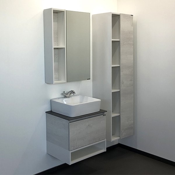 Мебель для ванной комнаты Comforty Прага 60 подвесная, белый дуб c раковиной Comforty PZ-6068