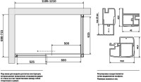 Душевой уголок Vegas Glass ZP+ZPV Tur Novo h1900 120*70 08 10 профиль глянцевый хром, стекло сатин
