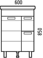 Тумба с раковиной Corozo Денвер 60, напольная