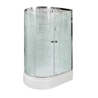 Душевая кабина DTO D EM2712RNGM профиль хром, стекло матовое с узором