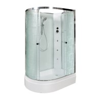 Душевая кабина DTO D EM2712RNGM профиль хром, стекло матовое с узором