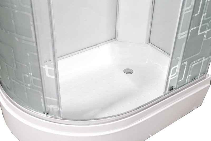 Душевая кабина DTO D EM2712RNGM профиль хром, стекло матовое с узором