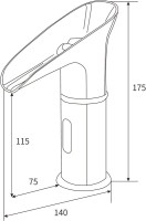 Смеситель для раковины beWash Photocell BWAM0BS849 сенсорный, хром