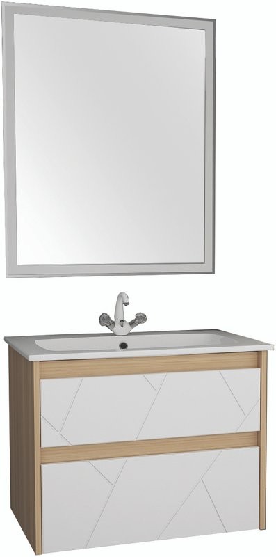 Мебель для ванной комнаты ASB-Mebel Диана 75 белый глянец