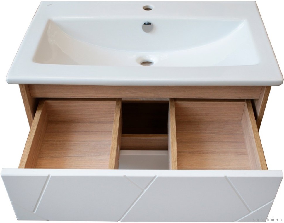 Мебель для ванной комнаты ASB-Mebel Диана 75 белый глянец