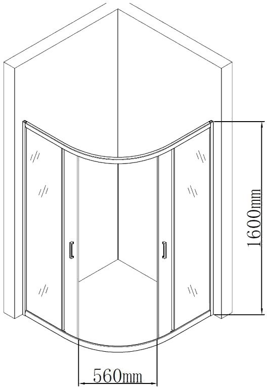 Душевой уголок Aquanet SE-900Q-Short 90х90х160