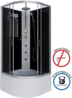 Душевая кабина Niagara Classic NG-2508-14BKTG 90х90 см, без крыши, с тропическим  душем и гидромассажем