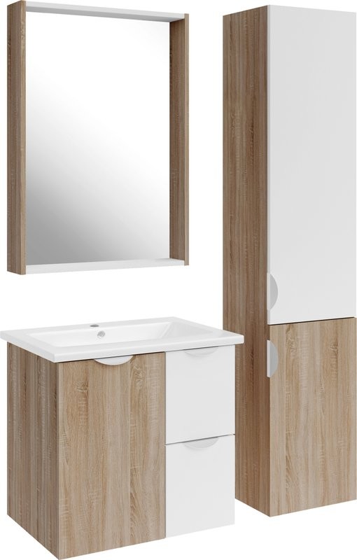 Зеркало ASB-Mebel Лавре 60 дуб бардолино, белое