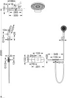 Душевой комплект Vincea VSFW-2F12TCH С ВНУТРЕННЕЙ ЧАСТЬЮ, хром