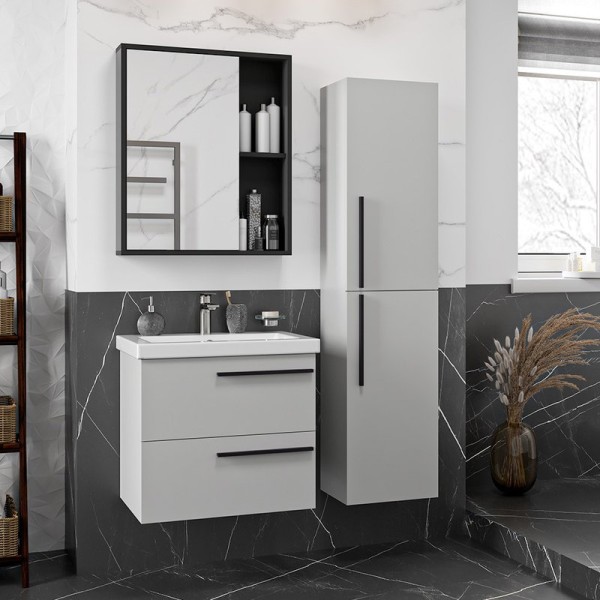 Мебель для ванной комнаты Misty Ненси 60 серая