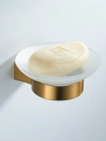 Мыльница Shevanik SG5703G стеклянная, золотая Мыльница Shevanik SG5703G стеклянная, золотая