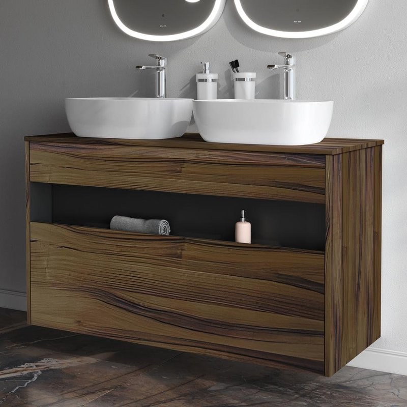 Мебель для ванной комнаты AM.PM Func 120 дуб крафт, со столешницей, раковина M8FWCC10450WG