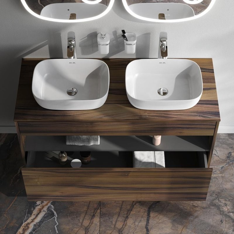 Мебель для ванной комнаты AM.PM Func 120 дуб крафт, со столешницей, раковина M8FWCC10450WG