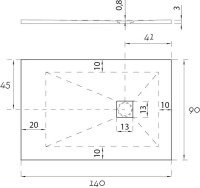Поддон для душа Aquanet Pleasure ATS- U-W 140x90 с сифоном