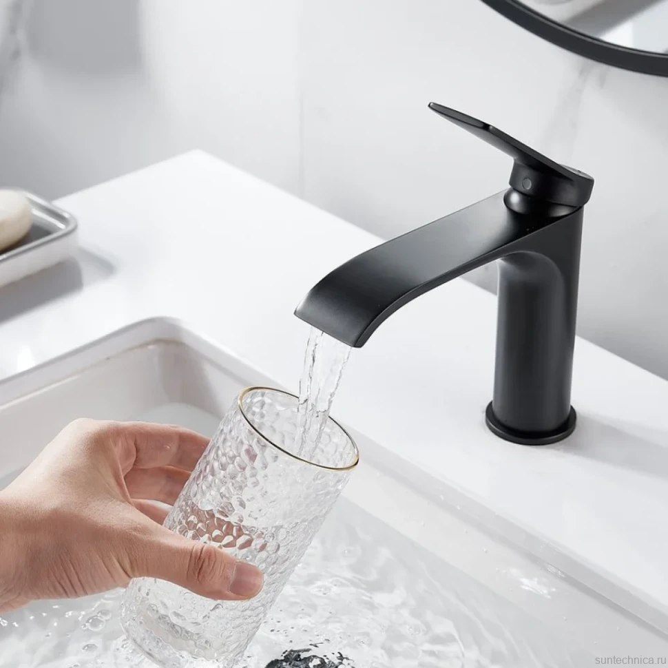 Смеситель для раковины Shevanik S4101H черный