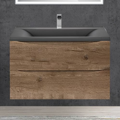 Тумба под раковину Vincea Mia 80, подвесная, дуб винтаж