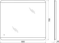 Зеркало BelBagno SPC-CEZ-800-700-LED-TCH Зеркало BelBagno SPC-CEZ-800-700-LED-TCH