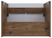 Тумба под раковину без столешницы Aquanet Оптима 80 подвесная, дуб рустикальный, белый сатин