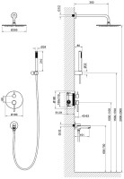 Душевой комплект Timo Saona SX-2379/00SM С ВНУТРЕННЕЙ ЧАСТЬЮ, хром