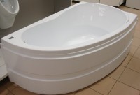 Акриловая ванна Bas Алегра R 150x90 см, угловая, правая, пристенная, белая, асимметричная, с каркасом