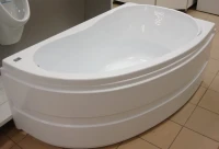 Акриловая ванна Bas Алегра R 150x90 см, угловая, правая, пристенная, белая, асимметричная, с каркасом