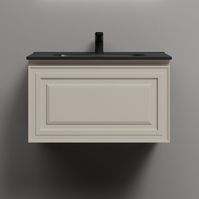 Тумба с раковиной Sancos Very 70 beige soft, раковина CN7007MB