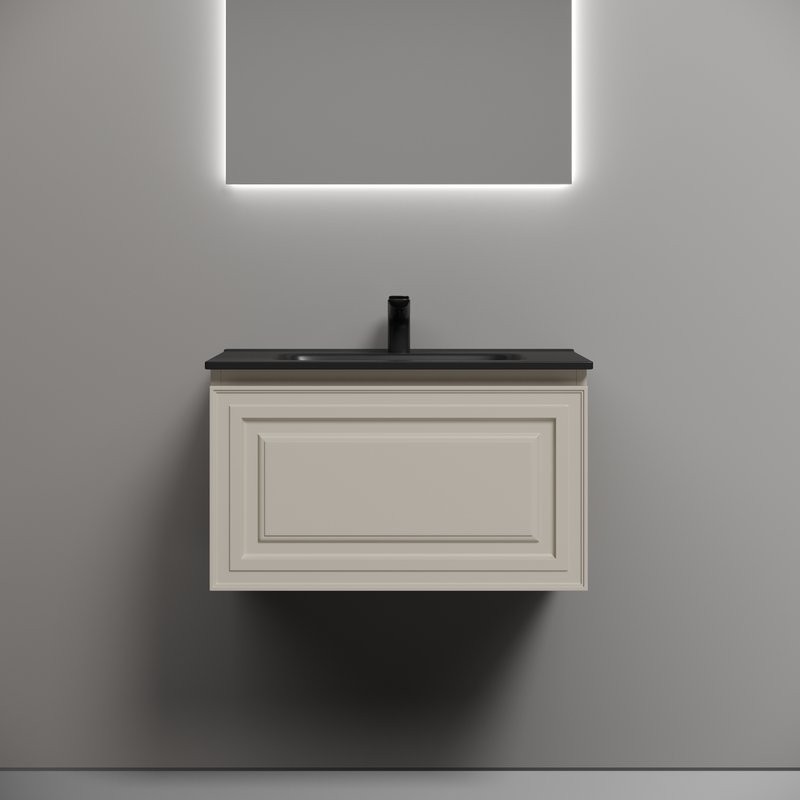 Тумба с раковиной Sancos Very 70 beige soft, раковина CN7007MB