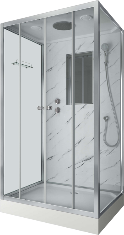 Душевая кабина Niagara Luxe 7772QM 120х90, серебро