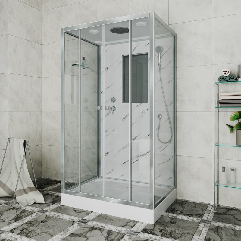 Душевая кабина Niagara Luxe 7772QM 120х90, серебро