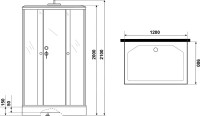 Душевая кабина Niagara Luxe 7772QM 120х90, серебро
