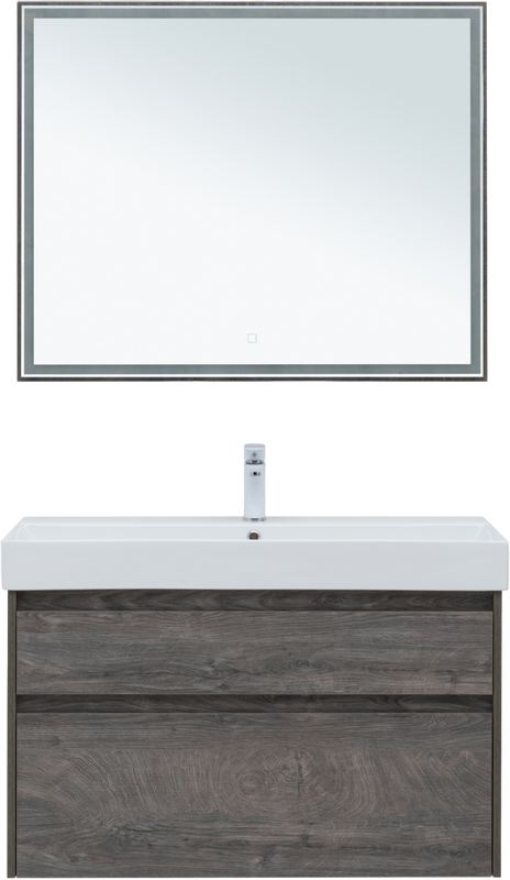 Мебель для ванной комнаты Aquanet Nova Lite 100 дуб рошелье, 2 ящика