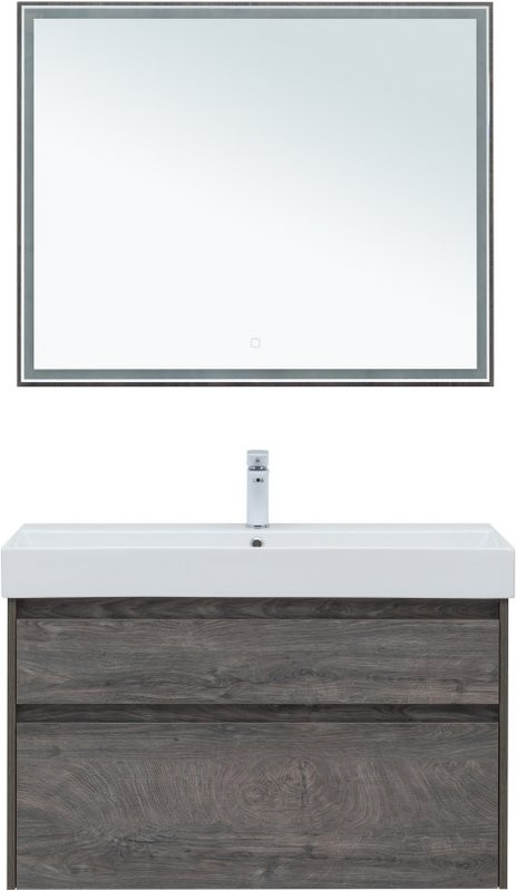 Мебель для ванной комнаты Aquanet Nova Lite 100 дуб рошелье, 2 ящика