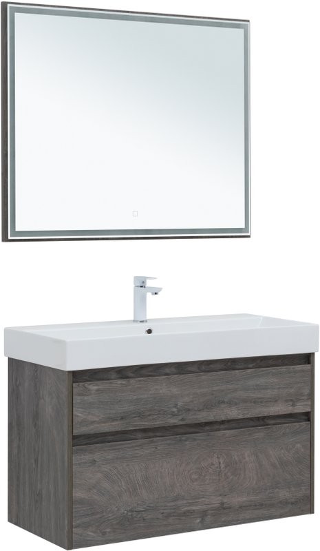 Мебель для ванной комнаты Aquanet Nova Lite 100 дуб рошелье, 2 ящика