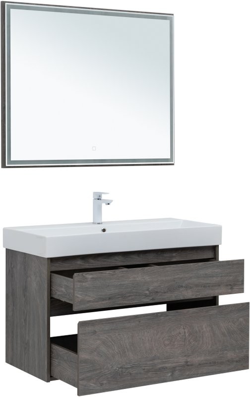 Мебель для ванной комнаты Aquanet Nova Lite 100 дуб рошелье, 2 ящика