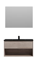 Мебель для ванной комнаты Sancos Marmi 1.0 90 дуб галифакс натуральный, раковина CN7002MB