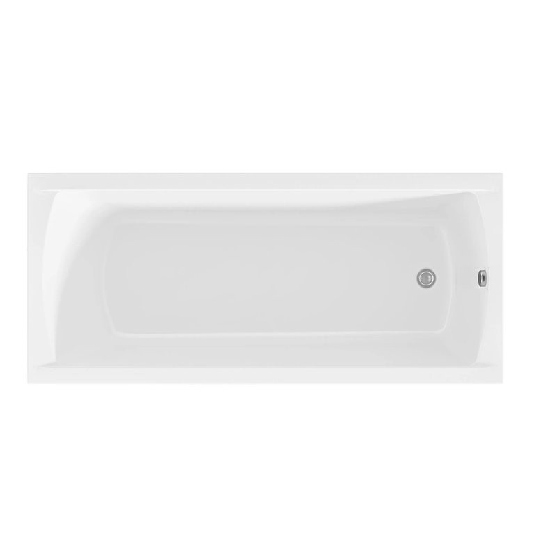 Акриловая ванна 1MarKa Modern 180x80 см, пристенная, белая, с каркасом
