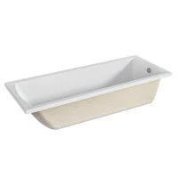 Акриловая ванна 1MarKa Modern 180x80 см, пристенная, белая, с каркасом