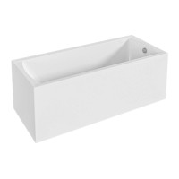 Акриловая ванна 1MarKa Modern 180x80 см, пристенная, белая, с каркасом