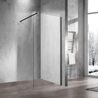 Душевая перегородка Vincea Walk-in VSW-1H700CLB 70 см, профиль матовый черный, стекло прозрачное