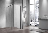 Душевая перегородка Vincea Walk-in VSW-1H700CLB 70 см, профиль матовый черный, стекло прозрачное