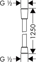 Душевой шланг Hansgrohe Isiflex 28272990 125 см, полированное золото