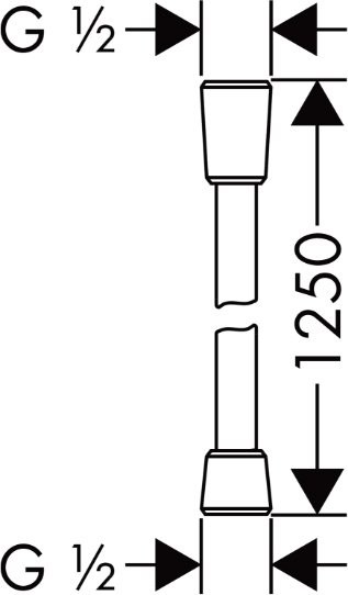 Душевой шланг Hansgrohe Isiflex 28272990 125 см, полированное золото