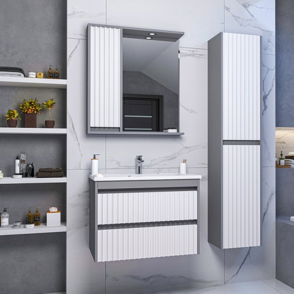 Мебель для ванной комнаты Brevita Balaton 80, комбинированная