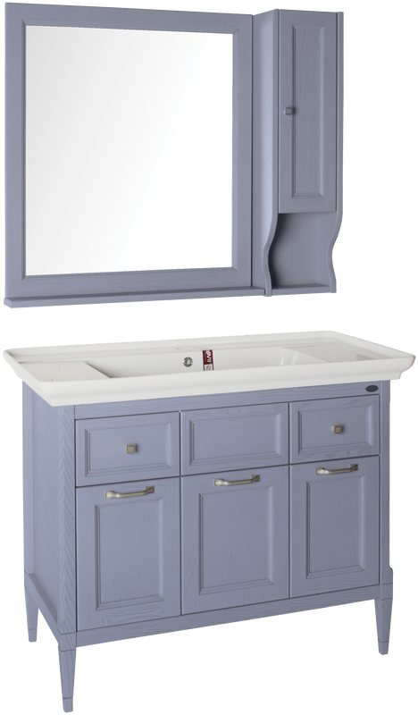 Мебель для ванной комнаты ASB-Woodline Гранда 105 серая