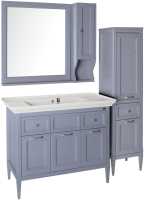 Мебель для ванной комнаты ASB-Woodline Гранда 105 серая
