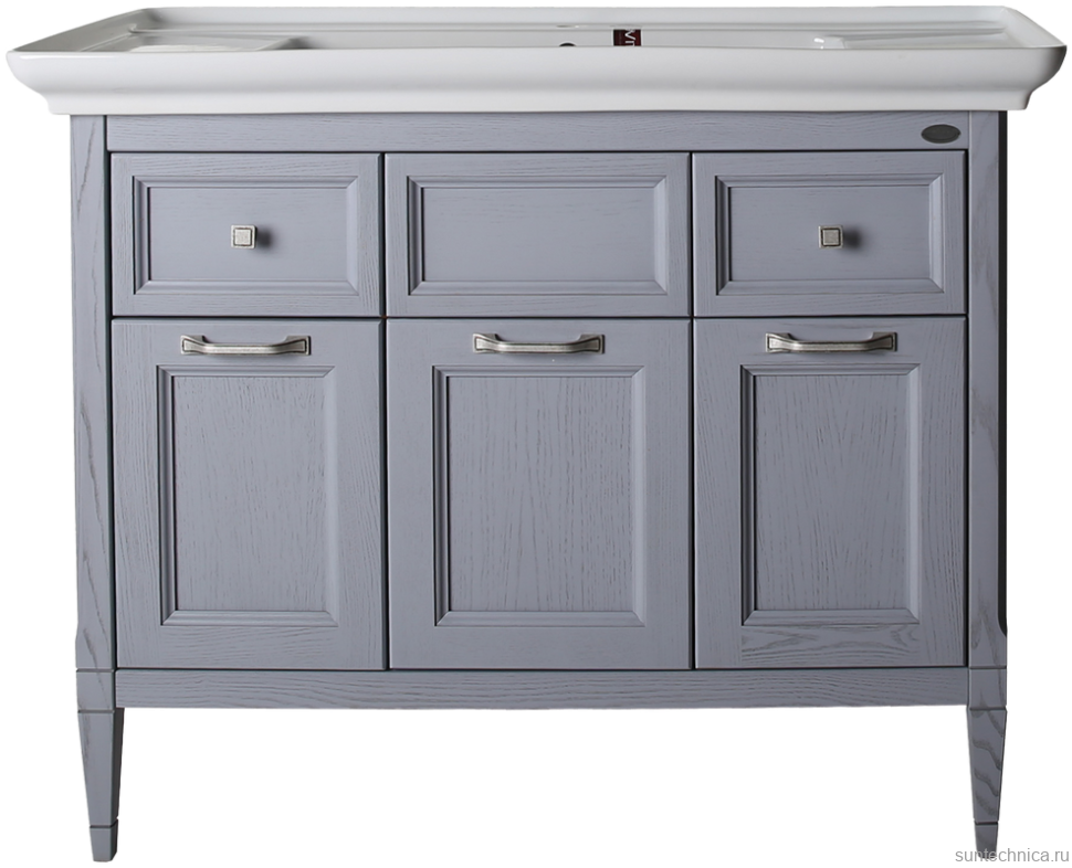 Мебель для ванной комнаты ASB-Woodline Гранда 105 серая