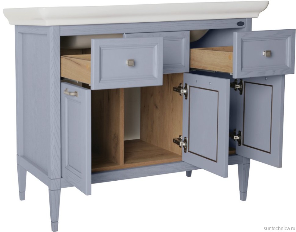 Мебель для ванной комнаты ASB-Woodline Гранда 105 серая