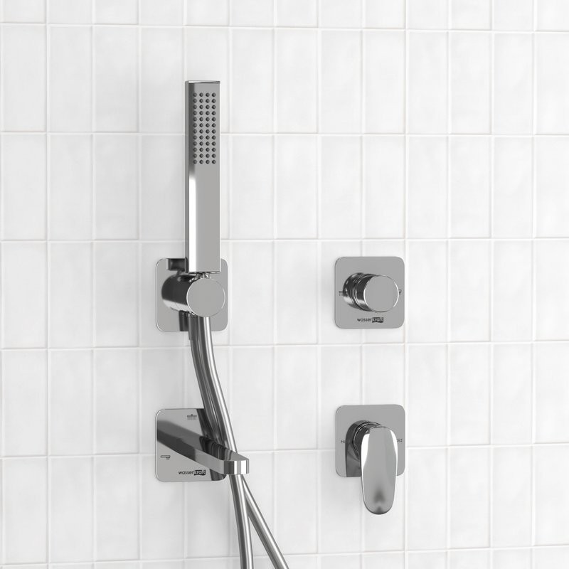 Встраиваемый смеситель для душа и ванны Wasserkraft Weida A3151.268.270.271.087.103 С ВНУТРЕННЕЙ ЧАСТЬЮ, хром