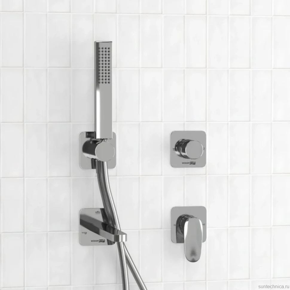 Встраиваемый смеситель для душа и ванны Wasserkraft Weida A3151.268.270.271.087.103 С ВНУТРЕННЕЙ ЧАСТЬЮ, хром