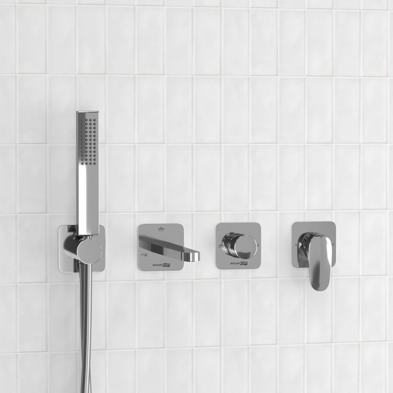 Встраиваемый смеситель для душа и ванны Wasserkraft Weida A3151.268.270.271.087.103 С ВНУТРЕННЕЙ ЧАСТЬЮ, хром